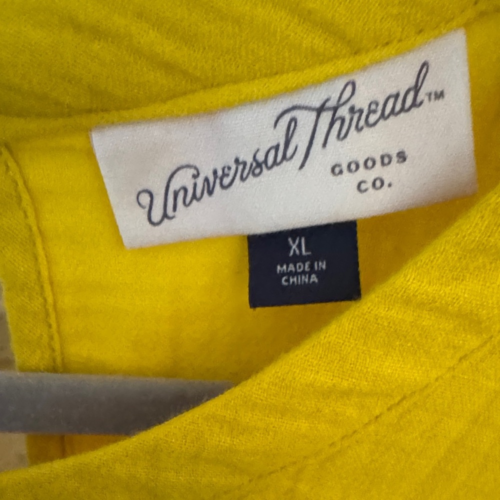 Universal Thread Yellow Ruffled Casual Dress - Picture 2 of 3